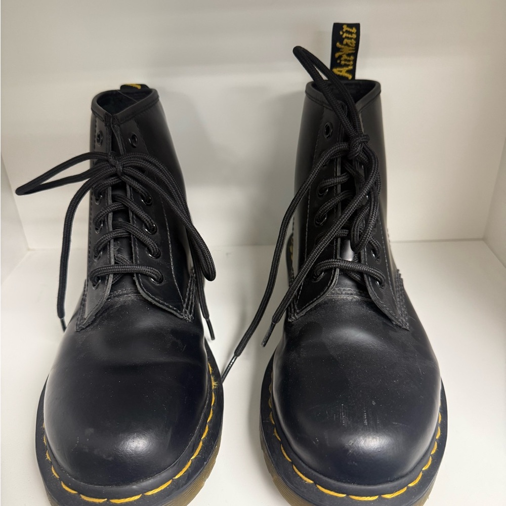 Dr. Martens Black Leather Lace-Up Boots